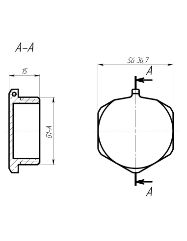 Заглушка Optimum LC502P 1 дюйм наружная резьба, латунная, под пломбу