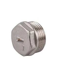Заглушка Optimum NC502P 1 дюйм зовнішнє різьблення, нікельова, під пломбу