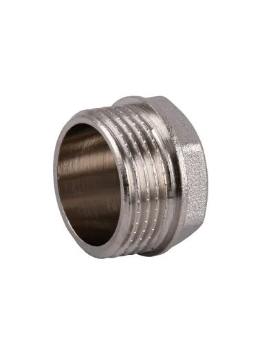 Заглушка Optimum NC502P 1 дюйм зовнішнє різьблення, нікельова, під пломбу