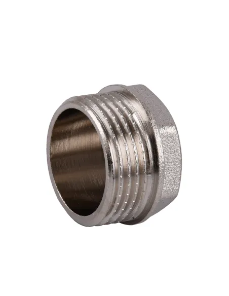 Заглушка Optimum NC502P 1 дюйм зовнішнє різьблення, нікельова, під пломбу