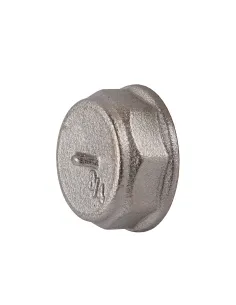 Заглушка Optimum NC401P 3/4 дюйма внутренняя резьба, никелевая, под пломбу