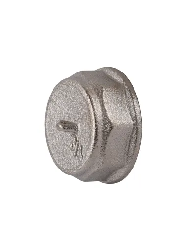 Заглушка Optimum NC401P 3/4 дюйма внутренняя резьба, никелевая, под пломбу