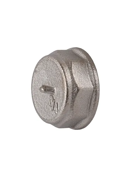 Заглушка Optimum NC401P 3/4 дюйма внутренняя резьба, никелевая, под пломбу