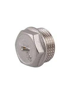 Заглушка Optimum NC402P 3/4 дюйма наружная резьба, никелева, под пломбу