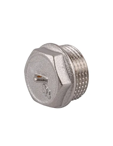 Заглушка Optimum NC402P 3/4 дюйма зовнішнє різьблення, нікельова, під пломбу