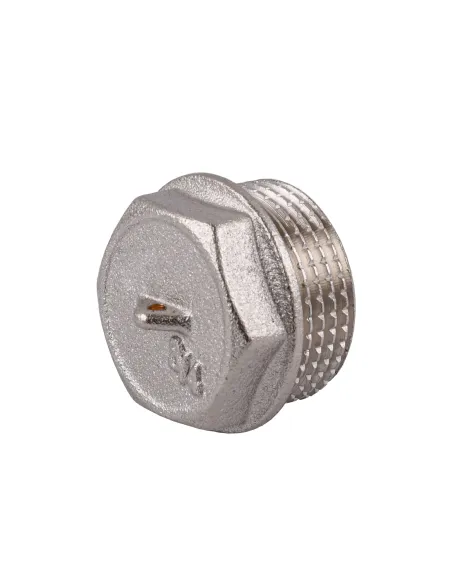 Заглушка Optimum NC402P 3/4 дюйма наружная резьба, никелева, под пломбу