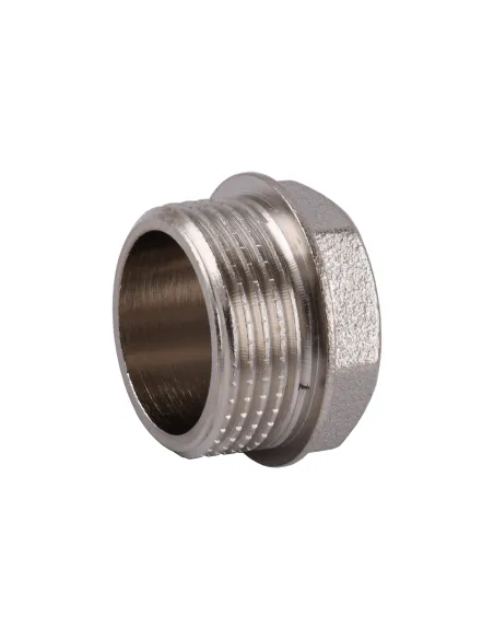Заглушка Optimum NC402P 3/4 дюйма наружная резьба, никелева, под пломбу