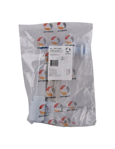 Клапан заповнення бачка унітазу Optimum OPTI 0207 з бічним підключенням та пластиковим різьбленням 1/2 дюйма