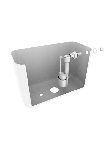 Клапан заповнення бачка унітазу Optimum OPTI 0207 з бічним підключенням та пластиковим різьбленням 1/2 дюйма