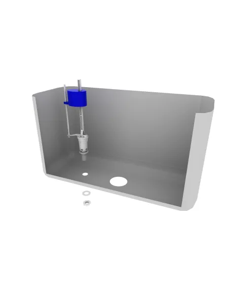 Клапан заполнения бачка унитаза Optimum OPTI 0107 с нижним подключением  и пластиковой резьбой 1/2 дюйма