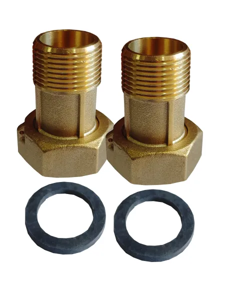 Комплект штуцерів для лічильника Optimum LR543L 1 дюйм ВР х 3/4 дюйми НР латунний