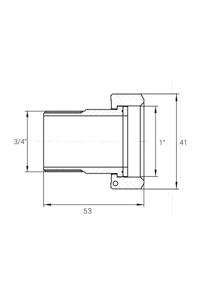 Комплект штуцеров для счетчика Optimum LR543L 1 дюйм ВР х 3/4 дюйма НР латунный