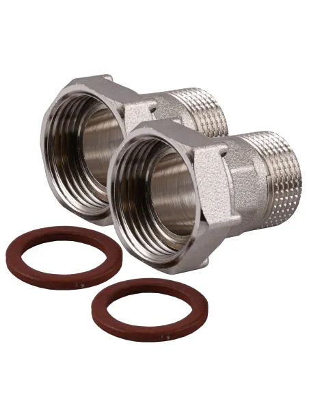 Комплект штуцеров для счетчика Optimum NU543B 1 дюйм х 3/4 дюйма ВН никелевый