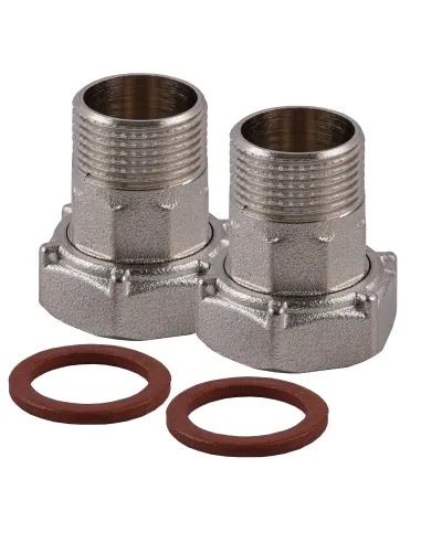 Комплект штуцеров для счетчика Optimum NU543B 1 дюйм х 3/4 дюйма ВН никелевый