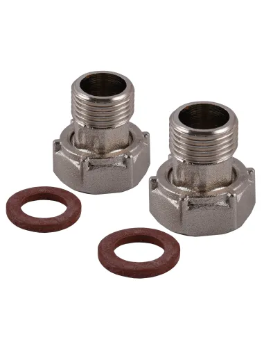 Комплект штуцерів для лічильника Optimum NU433B 3/4 дюйми х 1/2 дюйми ВН нікелеві