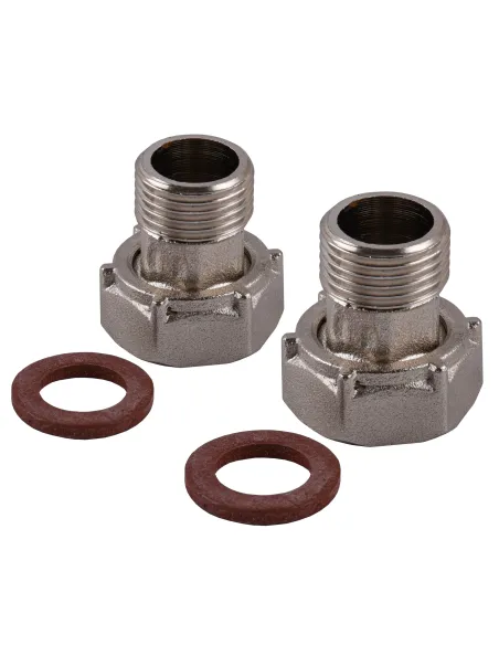 Комплект штуцерів для лічильника Optimum NU433B 3/4 дюйми х 1/2 дюйми ВН нікелеві