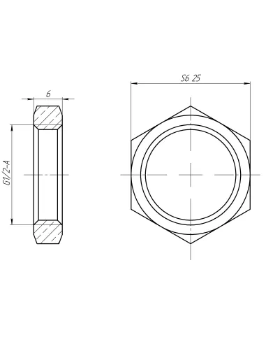 Контргайка латунная Optimum LG331L 1/2 дюйма