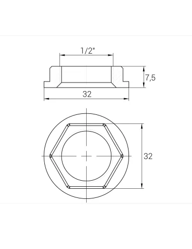 Контргайка-шайба никелева Optimum NW331S 1/2 дюйма