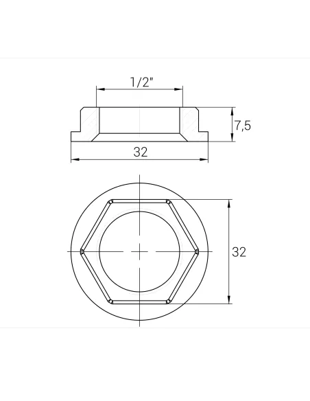 Контргайка-шайба никелева Optimum NW331S 1/2 дюйма