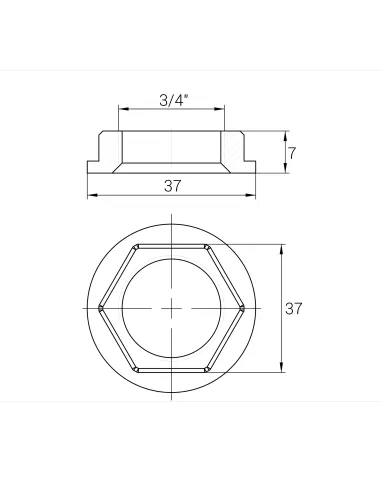 Контргайка-шайба никелева Optimum NW441S 3/4 дюйма