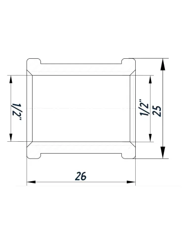 Муфта Optimum SM331S ВВ 1/2 дюйма нержавеющая сталь