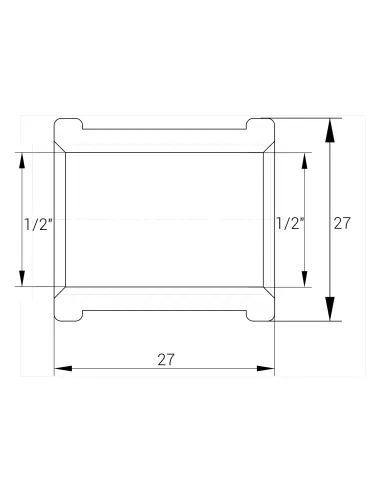 Муфта Optimum NM331L ВВ 1/2 дюйма никелевая