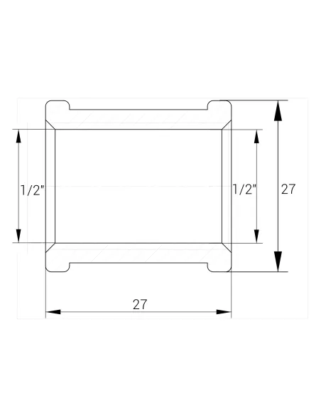 Муфта Optimum NM331L ВР 1/2 дюйма нікелева