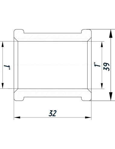 Муфта Optimum SM551S ВВ 1 дюйм нержавіюча сталь