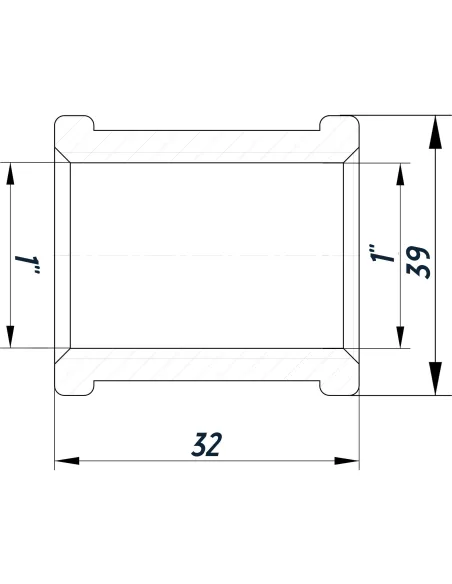 Муфта Optimum SM551S ВВ 1 дюйм нержавіюча сталь