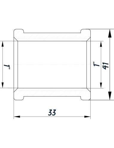 Муфта Optimum NM551O ВР 1 дюйм нікелева восьмигранна