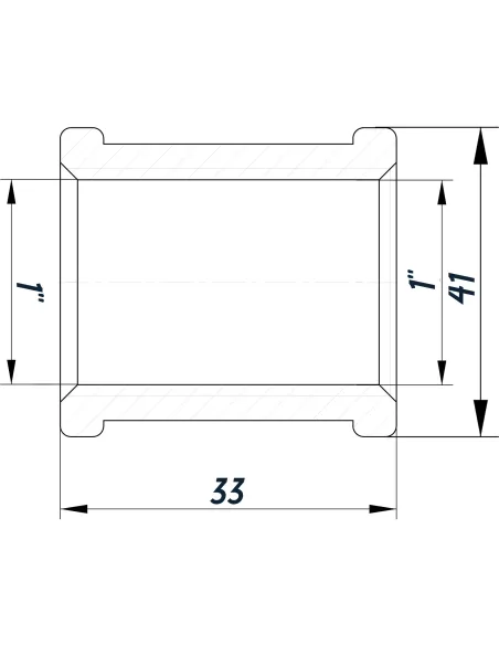 Муфта Optimum NM551O ВР 1 дюйм нікелева восьмигранна