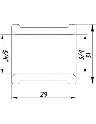 Муфта Optimum SM441S ВВ 3/4 дюйми нержавіюча сталь