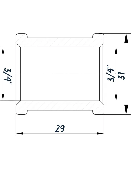 Муфта Optimum SM441S ВВ 3/4 дюйми нержавіюча сталь