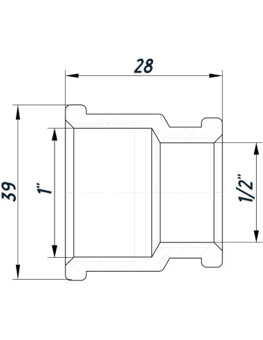 Муфта редукционная Optimum SM531S ВВ 1х1/2 дюйма, нержавеющая сталь