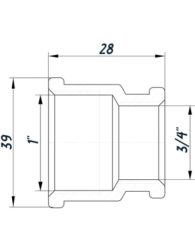 Муфта редукционная Optimum SM541S ВВ 1х3/4 дюйма, нержавеющая сталь