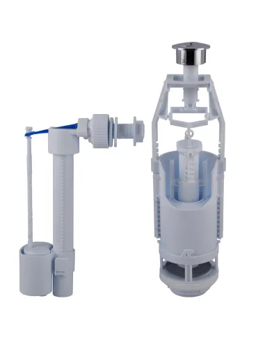 Комплект арматури для зливного бачка Optimum OPTI 1110 2 режими, бічний підвід 1/2 дюйми