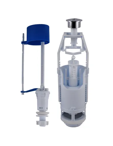 Комплект арматуры для сливного бачка Optimum OPTI 0810 2 режима, нижний подвод 1/2 дюйма