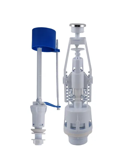 Комплект арматури для зливного бачка Optimum OPTI 0710 нижнє підведення 1/2 дюйми, зливний механізм з однією кнопкою