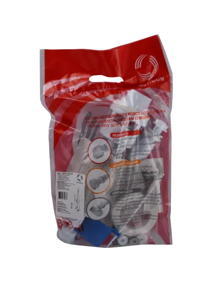 Комплект арматури для зливного бачка Optimum OPTI 0710 нижнє підведення 1/2 дюйми, зливний механізм з однією кнопкою