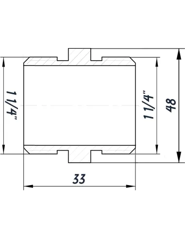 Ниппель Optimum NN662S 1 1/4 дюйма, ЗЗ, никелированный