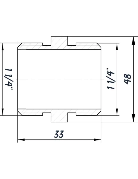 Ниппель Optimum NN662S 1 1/4 дюйма, ЗЗ, никелированный