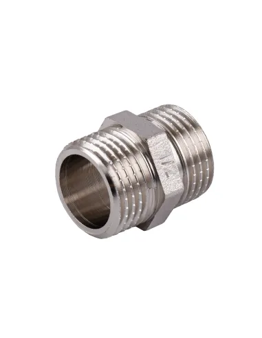 Ніпель Optimum NN332G 1/2 дюйми НР, нікельований під прокладку