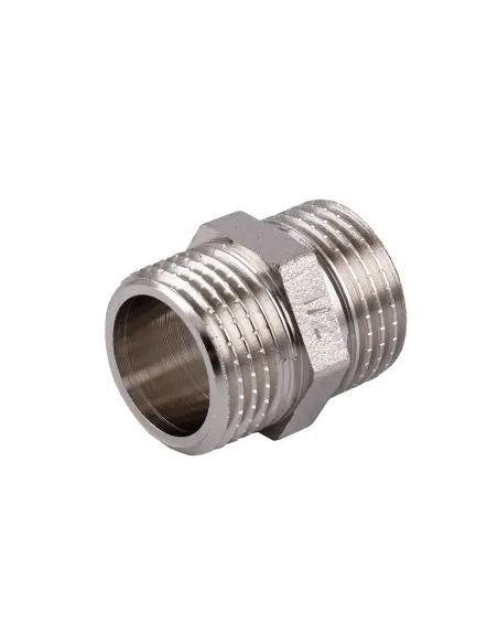 Ніпель Optimum NN332G 1/2 дюйми НР, нікельований під прокладку