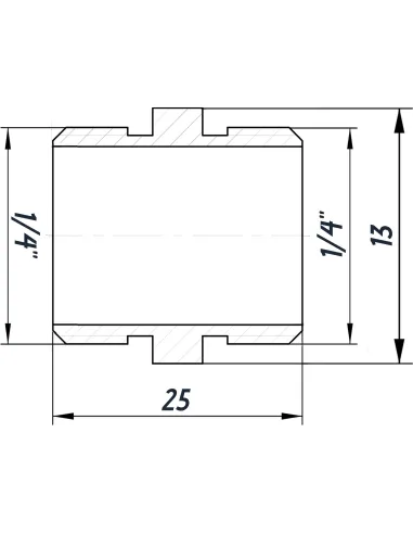 Ніпель Optimum LN112S 1/4 дюйма НР, латунний
