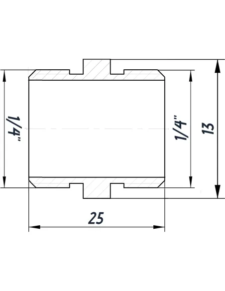 Ниппель Optimum LN112S 1/4 дюйма НР, латунный