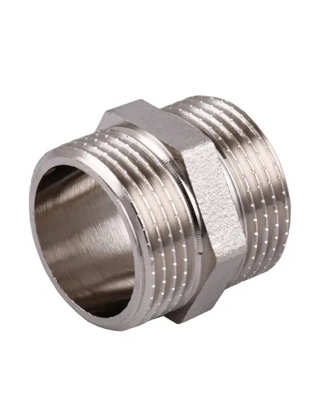 Ніпель Optimum NN552G 1 дюйм НР, ЗЗ, нікельований під прокладку