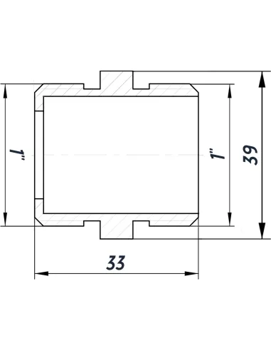 Ниппель Optimum NN552G 1 дюйм НР, ЗЗ, никелированный под прокладку