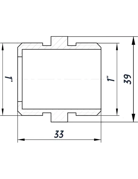Ниппель Optimum NN552G 1 дюйм НР, ЗЗ, никелированный под прокладку