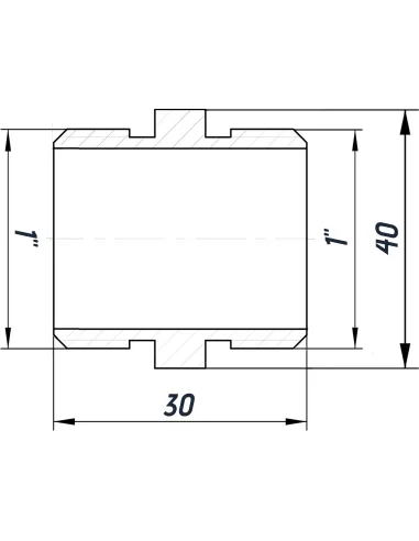 Ниппель Optimum SN552S 1 дюйм НР, нержавеющая сталь
