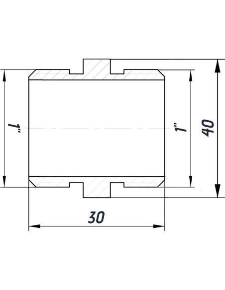 Ниппель Optimum SN552S 1 дюйм НР, нержавеющая сталь